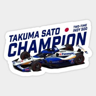 Takuma Sato 2020 Indy Winner (blue text) Sticker